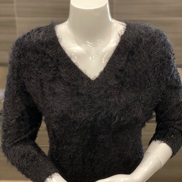 RW & Co Black Eyelash Sweater - Picture 2 of 6